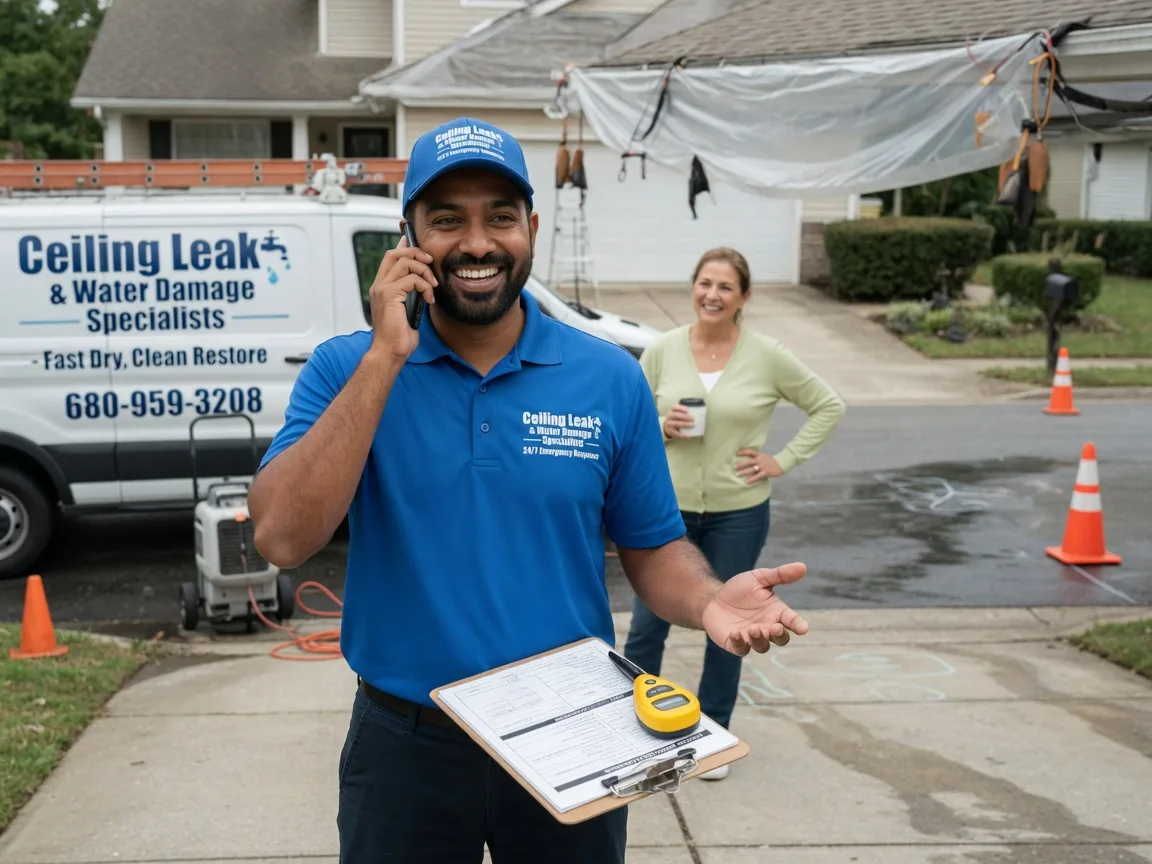Ceiling Leak Cleanup Bentonville, OH FAQs